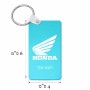 מחזיק מפתחות בצורת מלבן בעיצוב אישי עם השם שלך בעיצוב הונדה גודל המחזיק 6 × 4 ס"מ