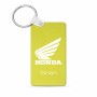 מחזיק מפתחות בצורת מלבן בעיצוב אישי עם השם שלך בעיצוב הונדה גודל המחזיק 6 × 4 ס"מ