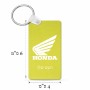 מחזיק מפתחות בצורת מלבן בעיצוב אישי עם השם שלך בעיצוב הונדה גודל המחזיק 6 × 4 ס"מ