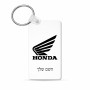 מחזיק מפתחות בצורת מלבן בעיצוב אישי עם השם שלך בעיצוב הונדה גודל המחזיק 6 × 4 ס"מ