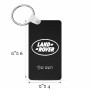 מחזיק מפתחות בצורת מלבן בעיצוב אישי עם השם שלך בעיצוב לנד רובר גודל המחזיק 6 × 4 ס"מ