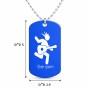 שרשרת דיסקיט מאלומיניום בעיצוב אישי עם השם שלך בעיצוב נגן גיטרה גודל הדיסקיט 2.9 × 5 ס"מ