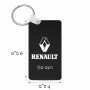 מחזיק מפתחות בצורת מלבן בעיצוב אישי עם השם שלך בעיצוב רנו גודל המחזיק 6 × 4 ס"מ