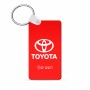 מחזיק מפתחות בצורת מלבן בעיצוב אישי עם השם שלך בעיצוב טויוטה גודל המחזיק 6 × 4 ס"מ
