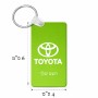 מחזיק מפתחות בצורת מלבן בעיצוב אישי עם השם שלך בעיצוב טויוטה גודל המחזיק 6 × 4 ס"מ