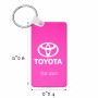 מחזיק מפתחות בצורת מלבן בעיצוב אישי עם השם שלך בעיצוב טויוטה גודל המחזיק 6 × 4 ס"מ