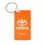 מחזיק מפתחות בצורת מלבן בעיצוב אישי עם השם שלך בעיצוב טויוטה גודל המחזיק 6 × 4 ס"מ
