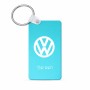 מחזיק מפתחות בצורת מלבן בעיצוב אישי עם השם שלך בעיצוב פולקסווגן גודל המחזיק 6 × 4 ס"מ