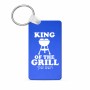 מחזיק מפתחות בצורת מלבן בעיצוב אישי עם השם שלך בעיצוב מלך הגריל גודל המחזיק 6 × 4 ס"מ