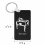 מחזיק מפתחות בצורת מלבן בעיצוב אישי עם השם שלך בעיצוב שחקן ביליארד גודל המחזיק 6 × 4 ס"מ