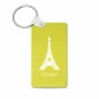 מחזיק מפתחות בצורת מלבן בעיצוב אישי עם השם שלך בעיצוב מגדל אייפל גודל המחזיק 6 × 4 ס"מ