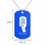 שרשרת דיסקיט מאלומיניום בעיצוב אישי עם השם שלך בעיצוב מיקרופון גודל הדיסקיט 2.9 × 5 ס"מ