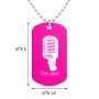 שרשרת דיסקיט מאלומיניום בעיצוב אישי עם השם שלך בעיצוב מיקרופון גודל הדיסקיט 2.9 × 5 ס"מ