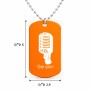 שרשרת דיסקיט מאלומיניום בעיצוב אישי עם השם שלך בעיצוב מיקרופון גודל הדיסקיט 2.9 × 5 ס"מ