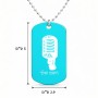 שרשרת דיסקיט מאלומיניום בעיצוב אישי עם השם שלך בעיצוב מיקרופון גודל הדיסקיט 2.9 × 5 ס"מ
