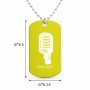 שרשרת דיסקיט מאלומיניום בעיצוב אישי עם השם שלך בעיצוב מיקרופון גודל הדיסקיט 2.9 × 5 ס"מ