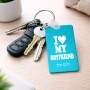 מחזיק מפתחות בצורת מלבן בעיצוב אישי עם השם שלך בעיצוב אוהבת את החבר שלי גודל המחזיק 6 × 4 ס"מ