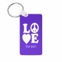 מחזיק מפתחות בצורת מלבן בעיצוב אישי עם השם שלך בעיצוב אהבה גודל המחזיק 6 × 4 ס"מ