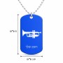 שרשרת דיסקיט מאלומיניום בעיצוב אישי עם השם שלך בעיצוב חצוצרה גודל הדיסקיט 2.9 × 5 ס"מ