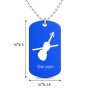 שרשרת דיסקיט מאלומיניום בעיצוב אישי עם השם שלך בעיצוב כינור גודל הדיסקיט 2.9 × 5 ס"מ