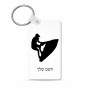 מחזיק מפתחות בצורת מלבן בעיצוב אישי עם השם שלך בעיצוב אופנוע ים גודל המחזיק 6 × 4 ס"מ