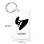 מחזיק מפתחות בצורת מלבן בעיצוב אישי עם השם שלך בעיצוב אופנוע ים גודל המחזיק 6 × 4 ס"מ