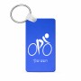 מחזיק מפתחות בצורת מלבן בעיצוב אישי עם השם שלך בעיצוב אופניים אולימפיים גודל המחזיק 6 × 4 ס"מ
