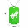 שרשרת דיסקיט מאלומיניום בעיצוב אישי עם השם שלך בעיצוב מזלות - גדי גודל הדיסקיט 2.9 × 5 ס"מ