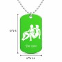 שרשרת דיסקיט מאלומיניום בעיצוב אישי עם השם שלך בעיצוב מזלות - תאומים גודל הדיסקיט 2.9 × 5 ס"מ