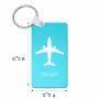 מחזיק מפתחות בצורת מלבן בעיצוב אישי עם השם שלך בעיצוב טייס - טייס גודל המחזיק 6 × 4 ס"מ