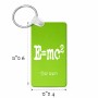 מחזיק מפתחות בצורת מלבן בעיצוב אישי עם השם שלך בעיצוב נוסחת אלברט איינשטיין גודל המחזיק 6 × 4 ס"מ
