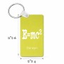 מחזיק מפתחות בצורת מלבן בעיצוב אישי עם השם שלך בעיצוב נוסחת אלברט איינשטיין גודל המחזיק 6 × 4 ס"מ