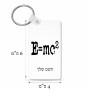מחזיק מפתחות בצורת מלבן בעיצוב אישי עם השם שלך בעיצוב נוסחת אלברט איינשטיין גודל המחזיק 6 × 4 ס"מ