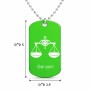 שרשרת דיסקיט מאלומיניום בעיצוב אישי עם השם שלך בעיצוב מזלות - מאזניים גודל הדיסקיט 2.9 × 5 ס"מ