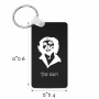 מחזיק מפתחות בצורת מלבן בעיצוב אישי עם השם שלך בעיצוב צ'ה גווארה גודל המחזיק 6 × 4 ס"מ