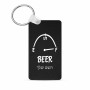 מחזיק מפתחות בצורת מלבן בעיצוב אישי עם השם שלך בעיצוב מיכל של בירה גודל המחזיק 6 × 4 ס"מ