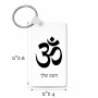 מחזיק מפתחות בצורת מלבן בעיצוב אישי עם השם שלך בעיצוב סמל אום גודל המחזיק 6 × 4 ס"מ