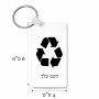 מחזיק מפתחות בצורת מלבן בעיצוב אישי עם השם שלך בעיצוב למחזר גודל המחזיק 6 × 4 ס"מ