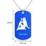 שרשרת דיסקיט מאלומיניום בעיצוב אישי עם השם שלך בעיצוב מזלות - בתולה גודל הדיסקיט 2.9 × 5 ס"מ