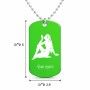 שרשרת דיסקיט מאלומיניום בעיצוב אישי עם השם שלך בעיצוב מזלות - בתולה גודל הדיסקיט 2.9 × 5 ס"מ