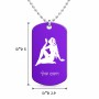 שרשרת דיסקיט מאלומיניום בעיצוב אישי עם השם שלך בעיצוב מזלות - בתולה גודל הדיסקיט 2.9 × 5 ס"מ