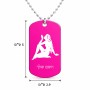 שרשרת דיסקיט מאלומיניום בעיצוב אישי עם השם שלך בעיצוב מזלות - בתולה גודל הדיסקיט 2.9 × 5 ס"מ
