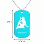 שרשרת דיסקיט מאלומיניום בעיצוב אישי עם השם שלך בעיצוב מזלות - בתולה גודל הדיסקיט 2.9 × 5 ס"מ