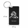 מחזיק מפתחות בצורת מלבן בעיצוב אישי עם השם שלך בעיצוב ספינקס מצרים גודל המחזיק 6 × 4 ס"מ