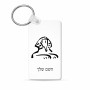 מחזיק מפתחות בצורת מלבן בעיצוב אישי עם השם שלך בעיצוב ספינקס מצרים גודל המחזיק 6 × 4 ס"מ