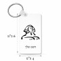 מחזיק מפתחות בצורת מלבן בעיצוב אישי עם השם שלך בעיצוב ספינקס מצרים גודל המחזיק 6 × 4 ס"מ
