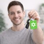 מחזיק מפתחות בצורת מלבן בעיצוב אישי עם השם שלך בעיצוב מגן דוד - מגן דוד - ישראל גודל המחזיק 6 × 4 ס"מ