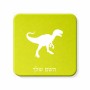 מגנט למקרר בעיצוב אישי עם השם שלך בעיצוב דינוזאור גודל המגנט 6.5 × 6.5 ס"מ