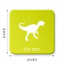 מגנט למקרר בעיצוב אישי עם השם שלך בעיצוב דינוזאור גודל המגנט 6.5 × 6.5 ס"מ
