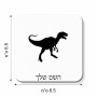 מגנט למקרר בעיצוב אישי עם השם שלך בעיצוב דינוזאור גודל המגנט 6.5 × 6.5 ס"מ